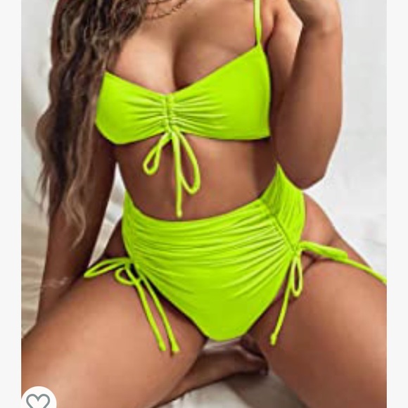 Sexy bikini Swimsuits Ruched High Waisted L - Picture 2 of 11